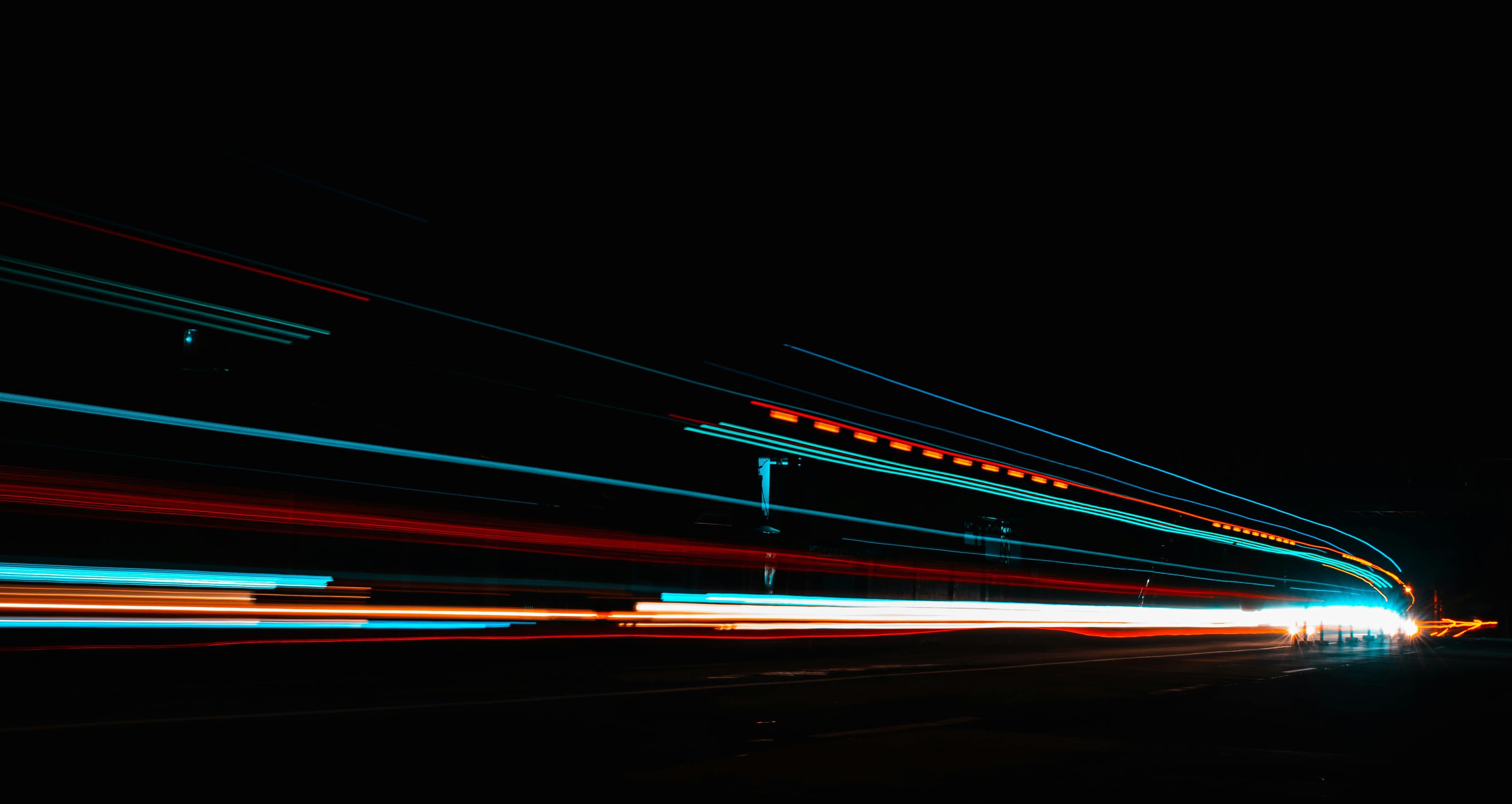 Dynamic light trails background
